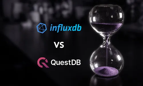 Banner for blog post with title "Benchmark and comparison: QuestDB vs. InfluxDB"