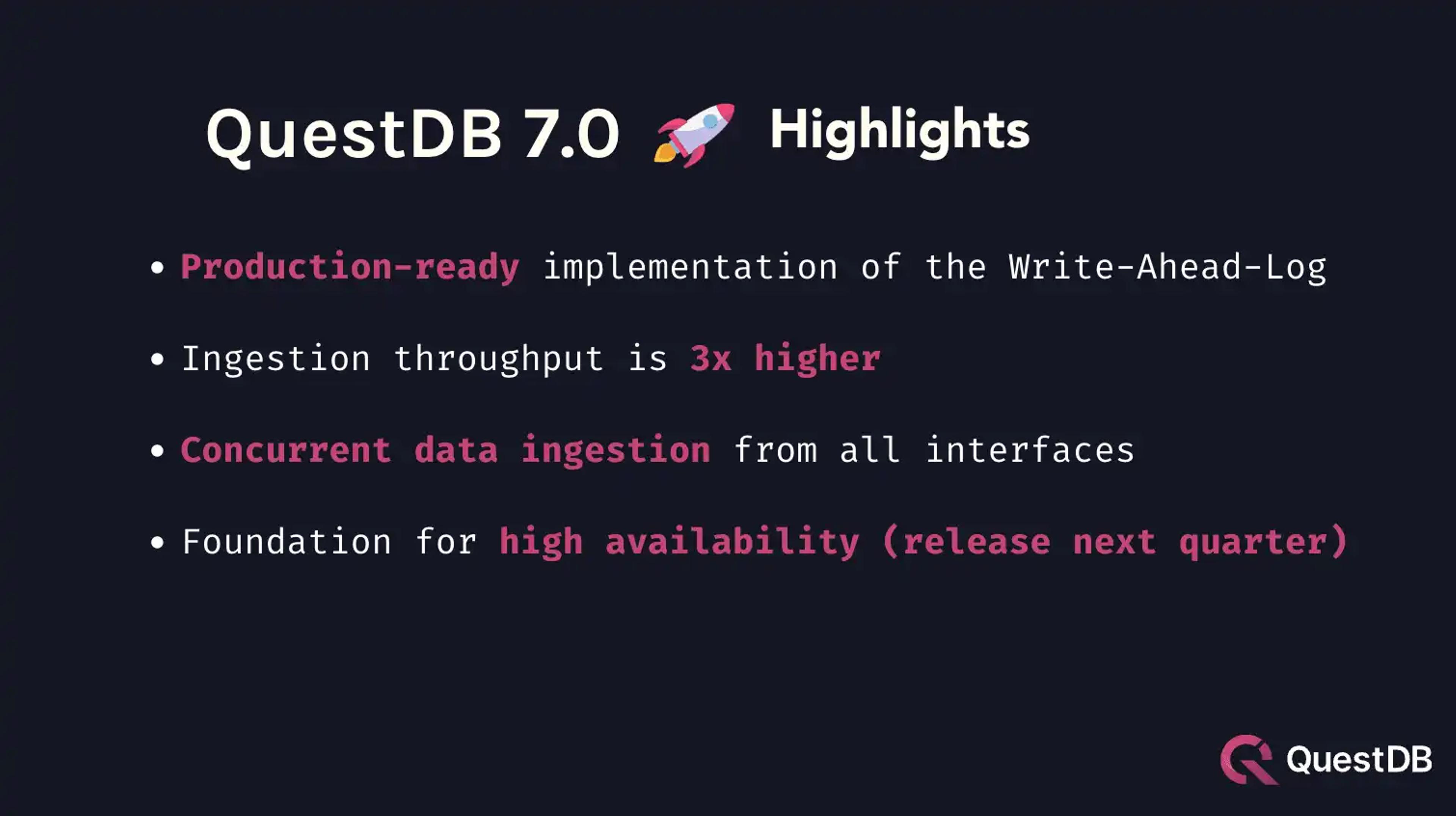 Banner for blog post "QuestDB 7.0 Release"