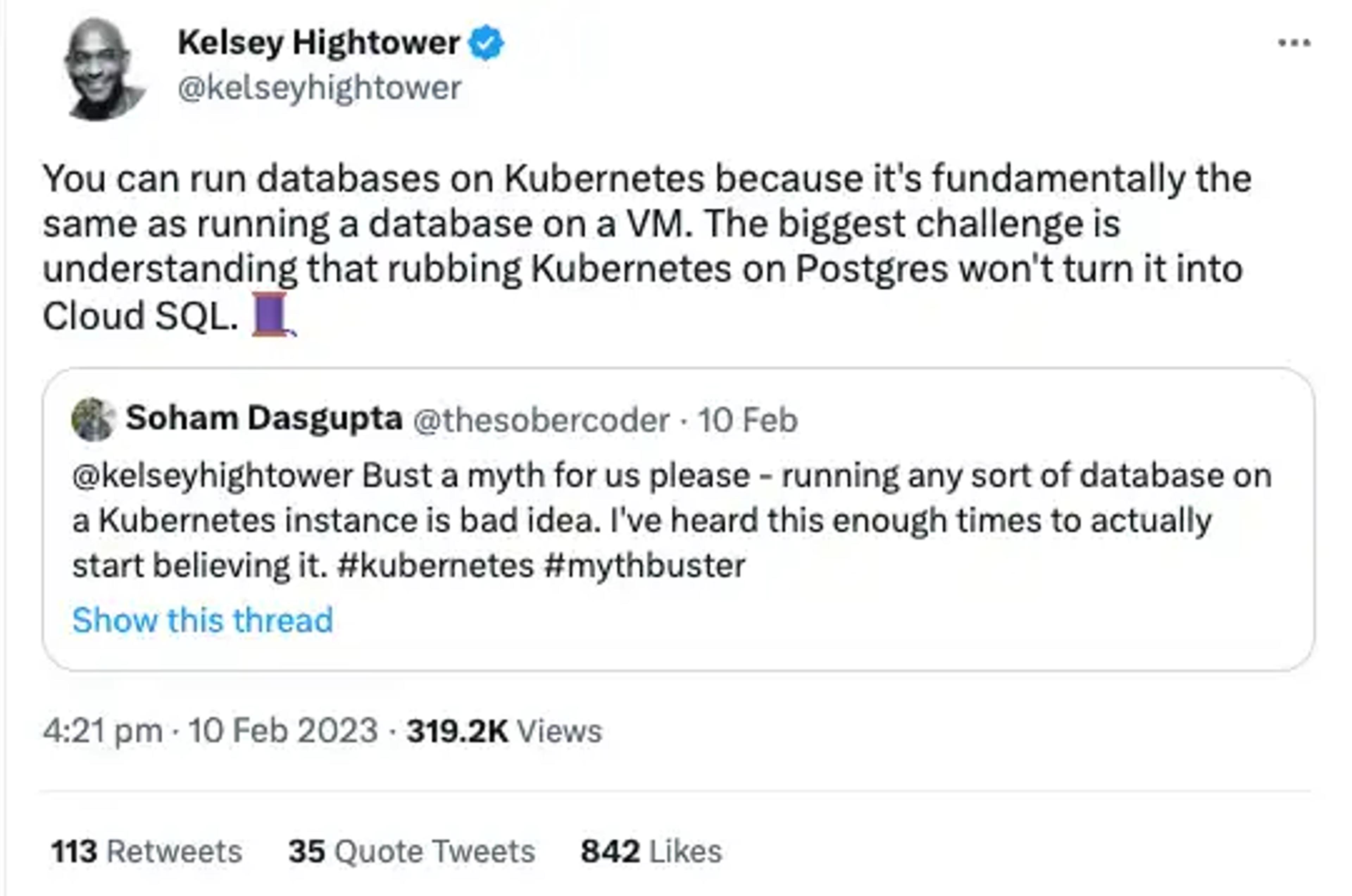 Banner for blog post "Running Databases on Kubernetes"