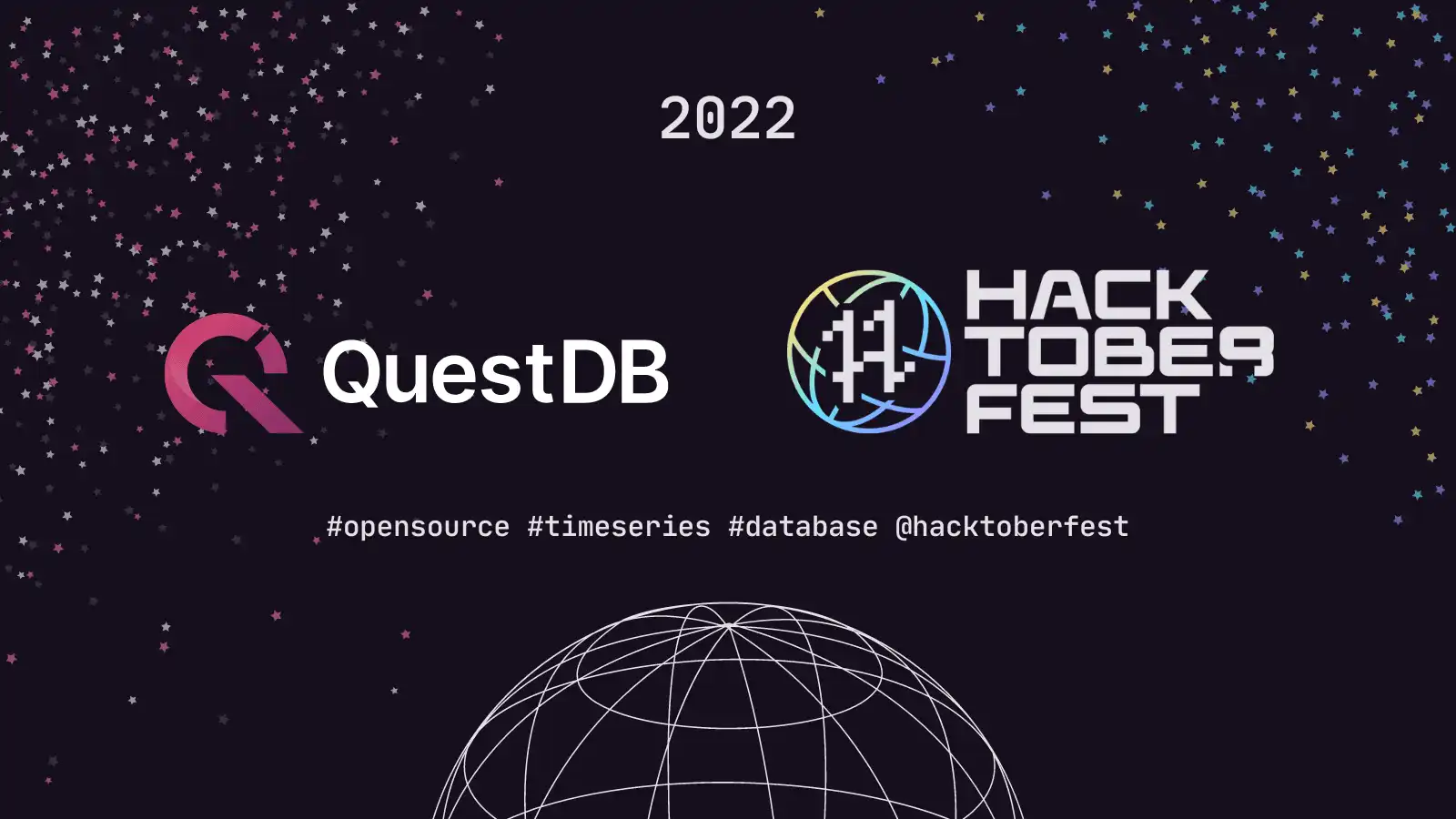Banner for blog post with title "Join Hacktoberfest 2022 and contribute to QuestDB!"