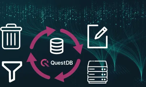 Banner for blog post with title "Data Lifecycle with QuestDB"