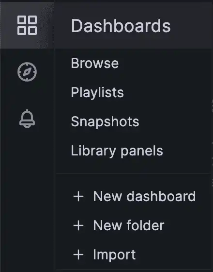 A screenshot showing the add new dashboard option.